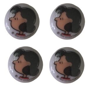 VTG 60s Peanuts Charlie Brown “Lucy” Collectible Shank Plastic Buttons TM